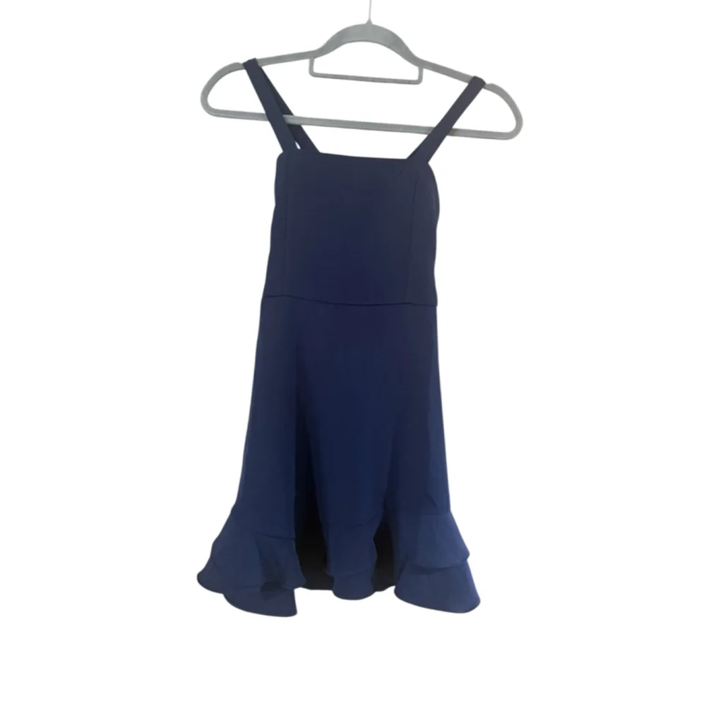Girls Rare Editions Navy Blue Casual Dress with Bow Size 10